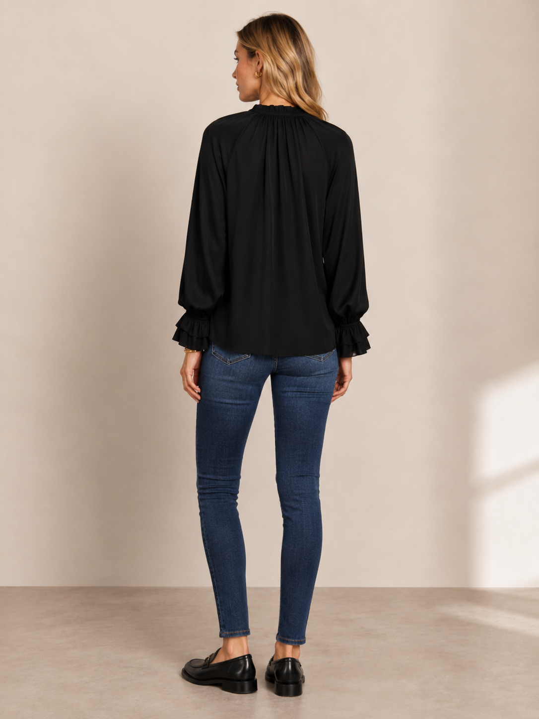 Seidenbluse "Ella" Schwarz