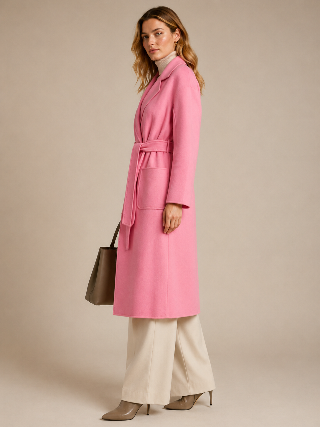 Statement-Wollmantel „Stella“ Candy Rosa