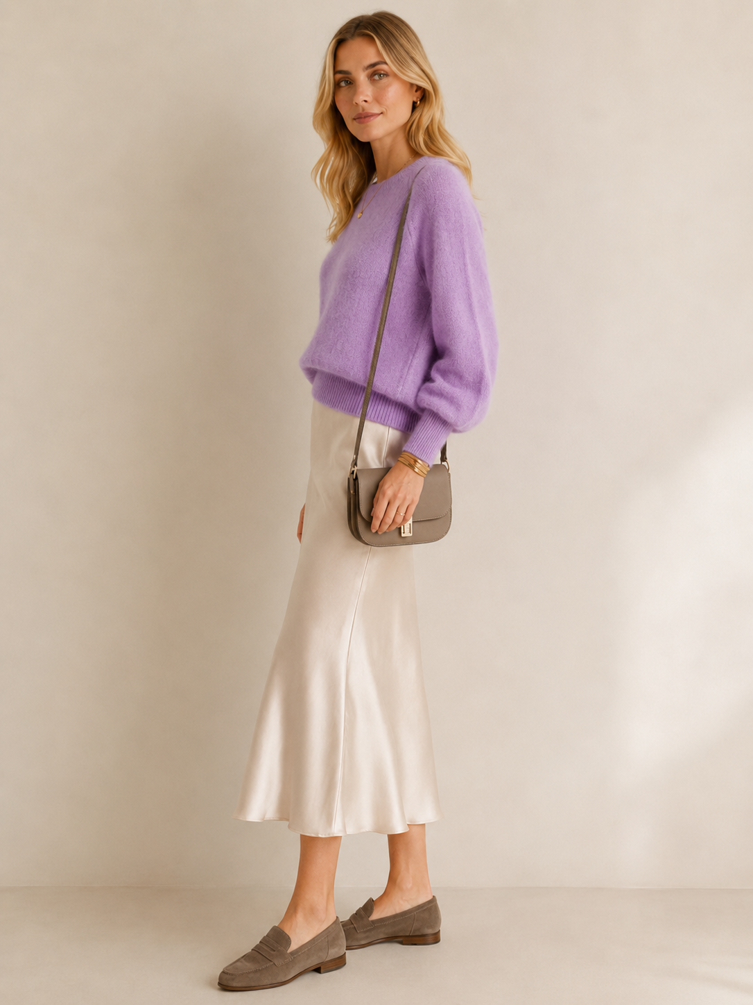 Kaschmir-Pullover „LINA“ Flieder