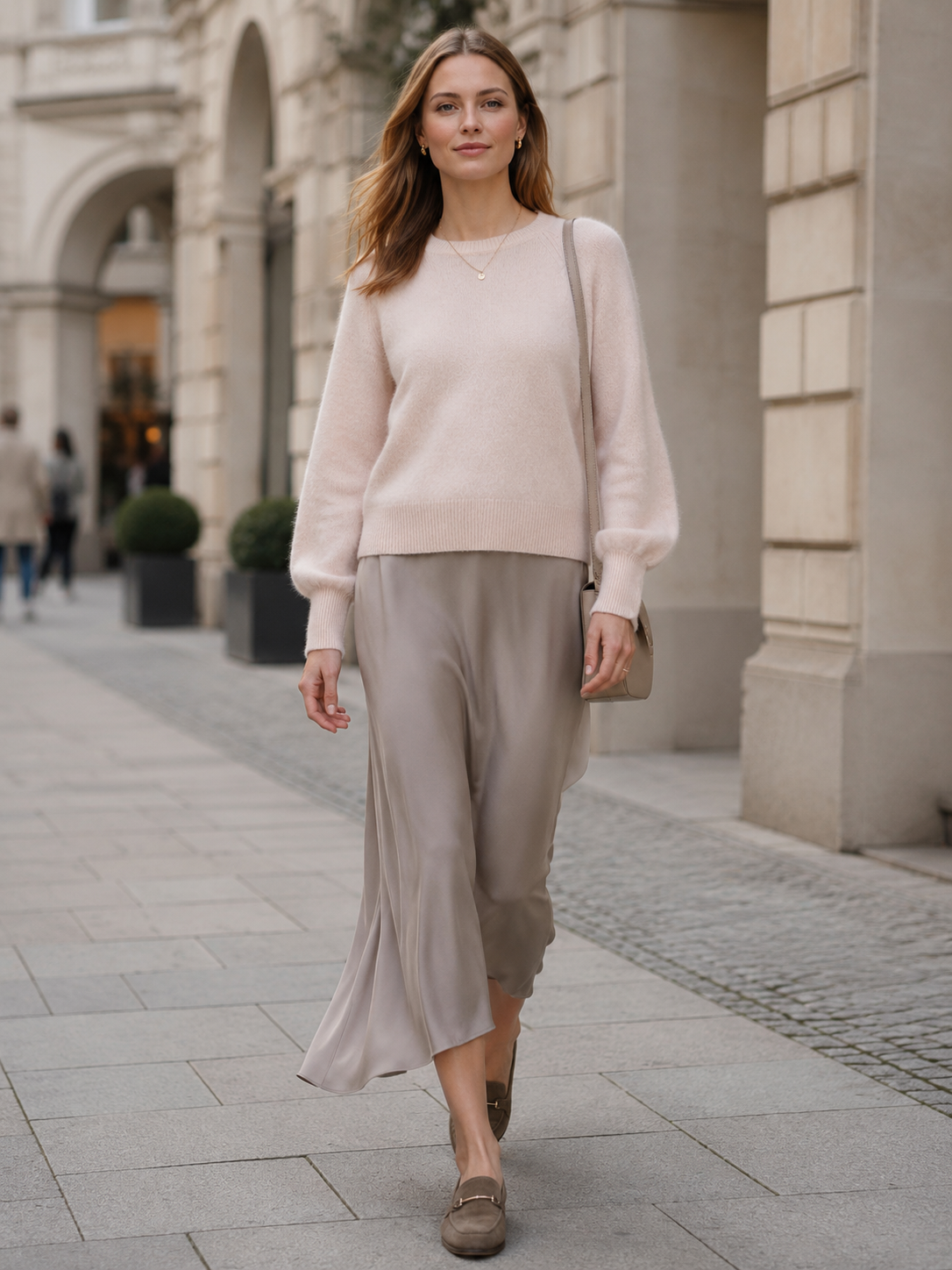 Kaschmir-Pullover „LINA“ Hellbeige