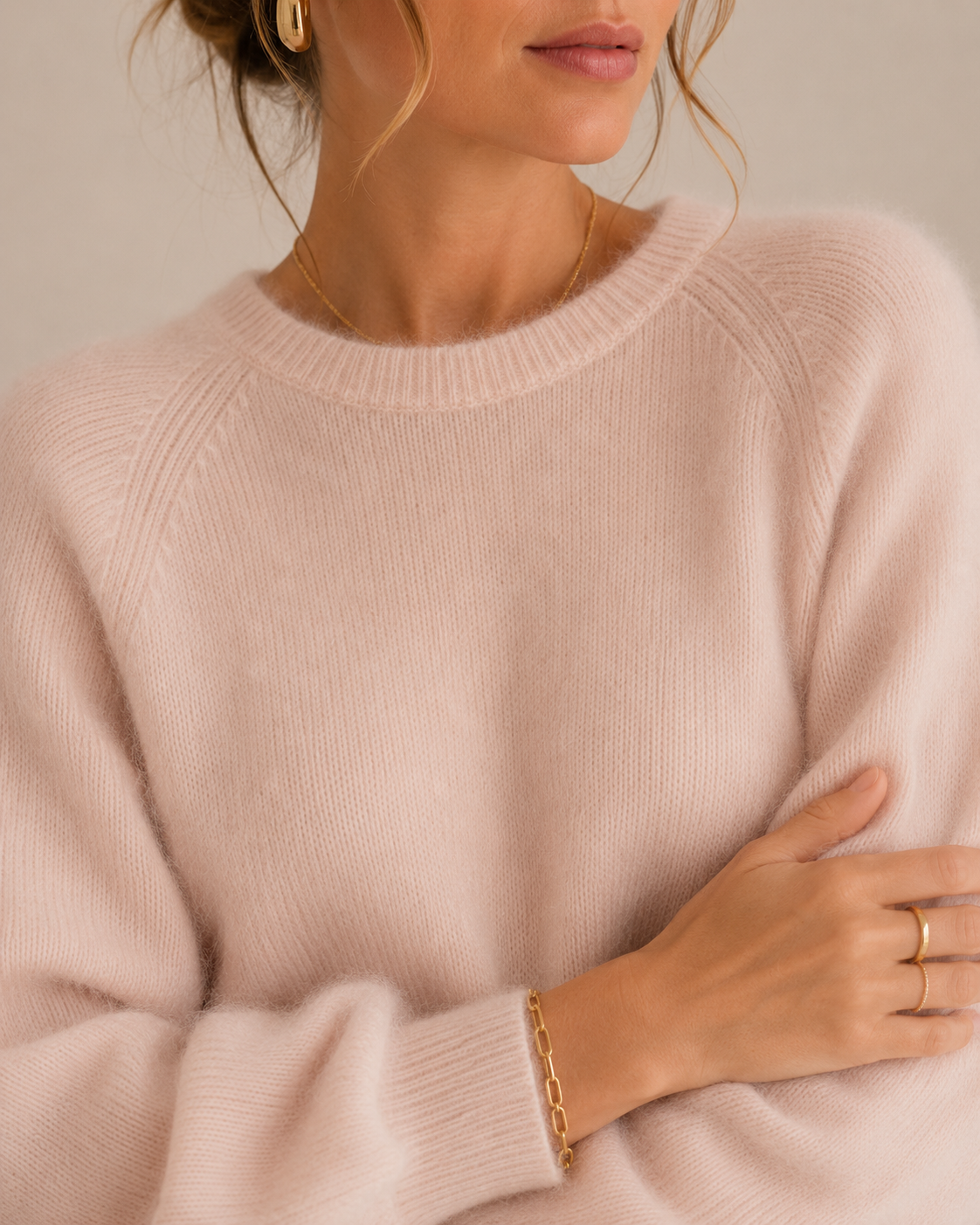 Kaschmir-Pullover „LINA“ Hellbeige