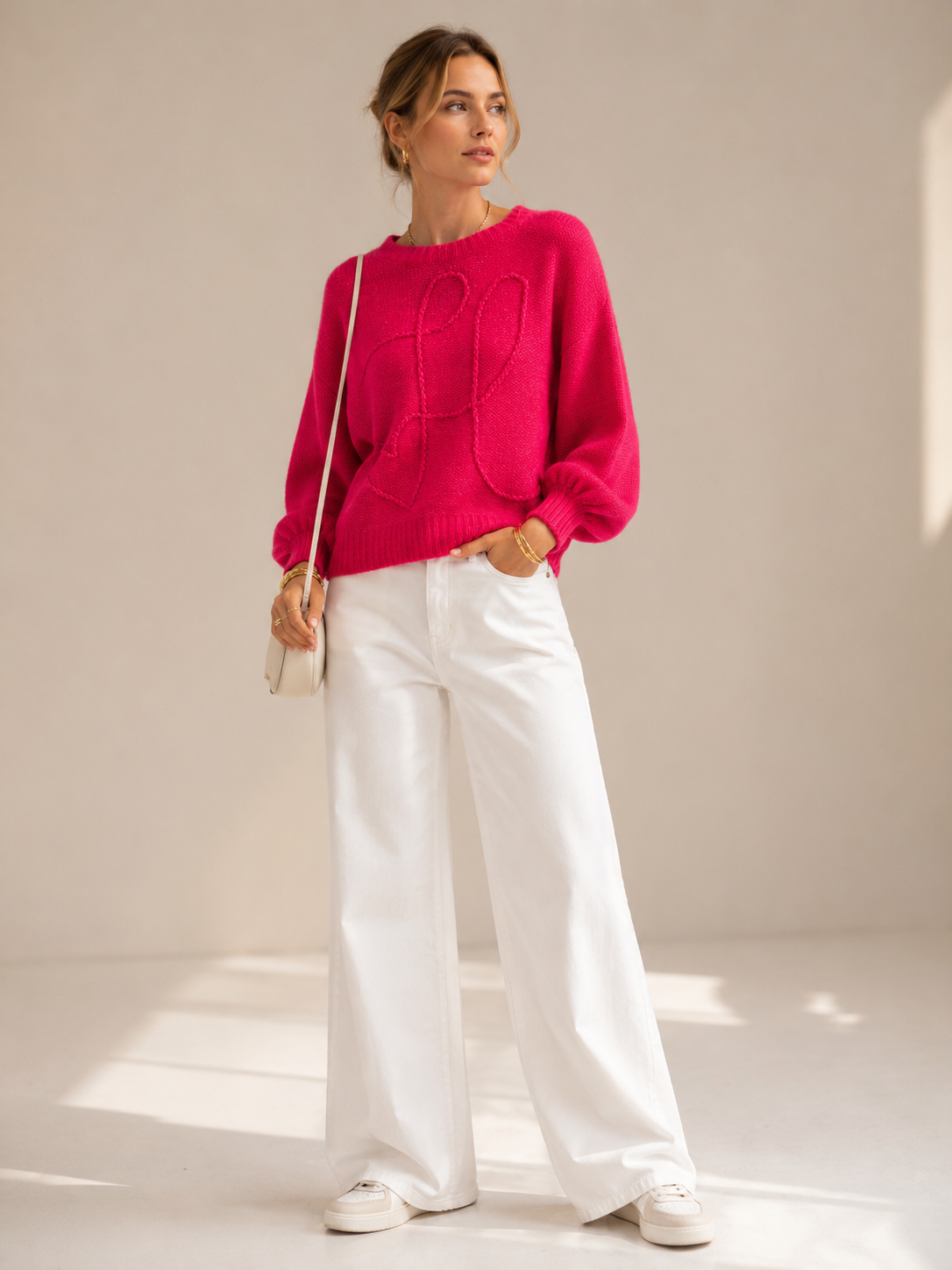 Statement-Kaschmir-Pullover „BELLA“ Korallrot