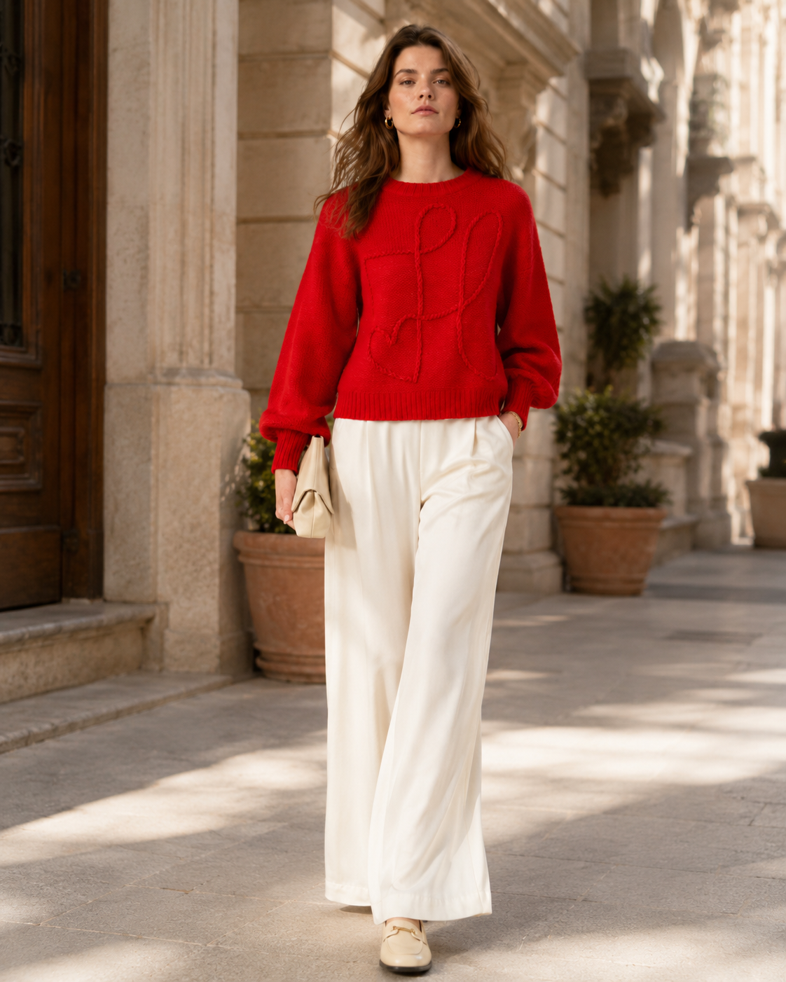 Statement-Kaschmir-Pullover „BELLA“ Rot