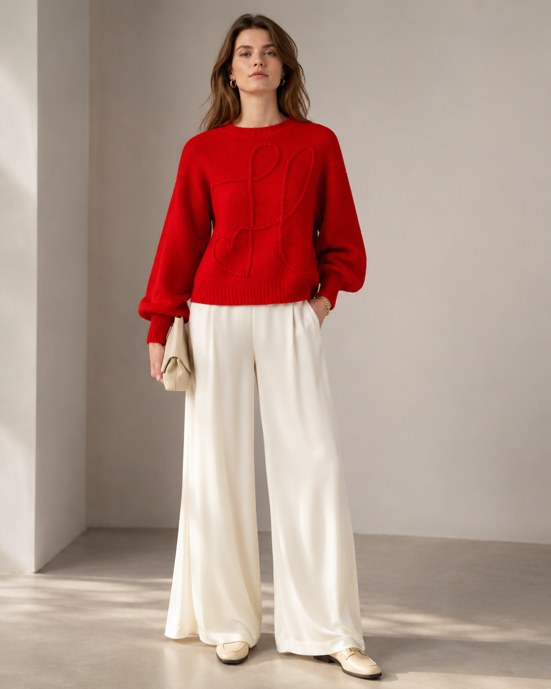 Statement-Kaschmir-Pullover „BELLA“ Rot