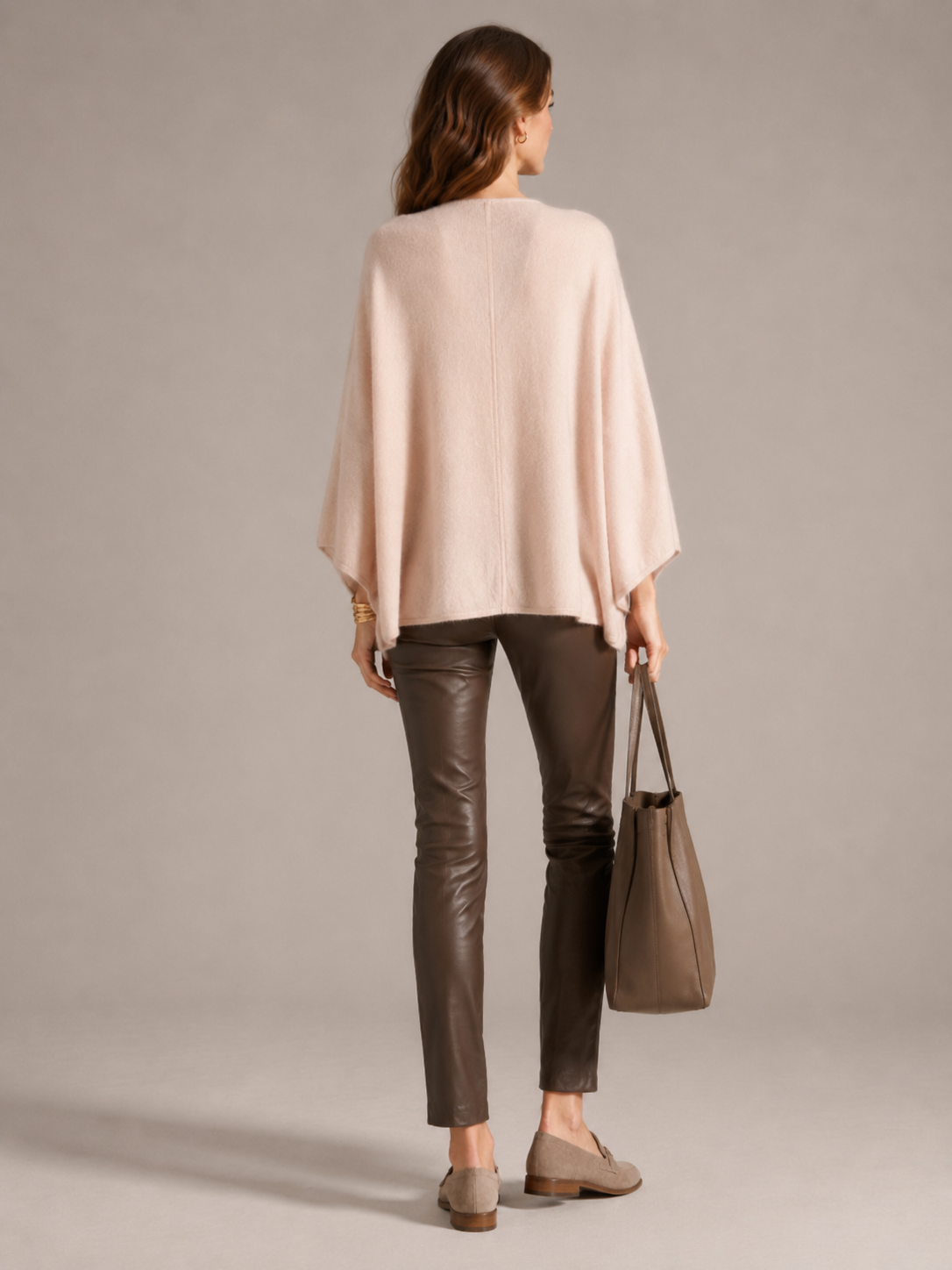 Kaschmir-Strickjacke „LENA“ Hellbeige