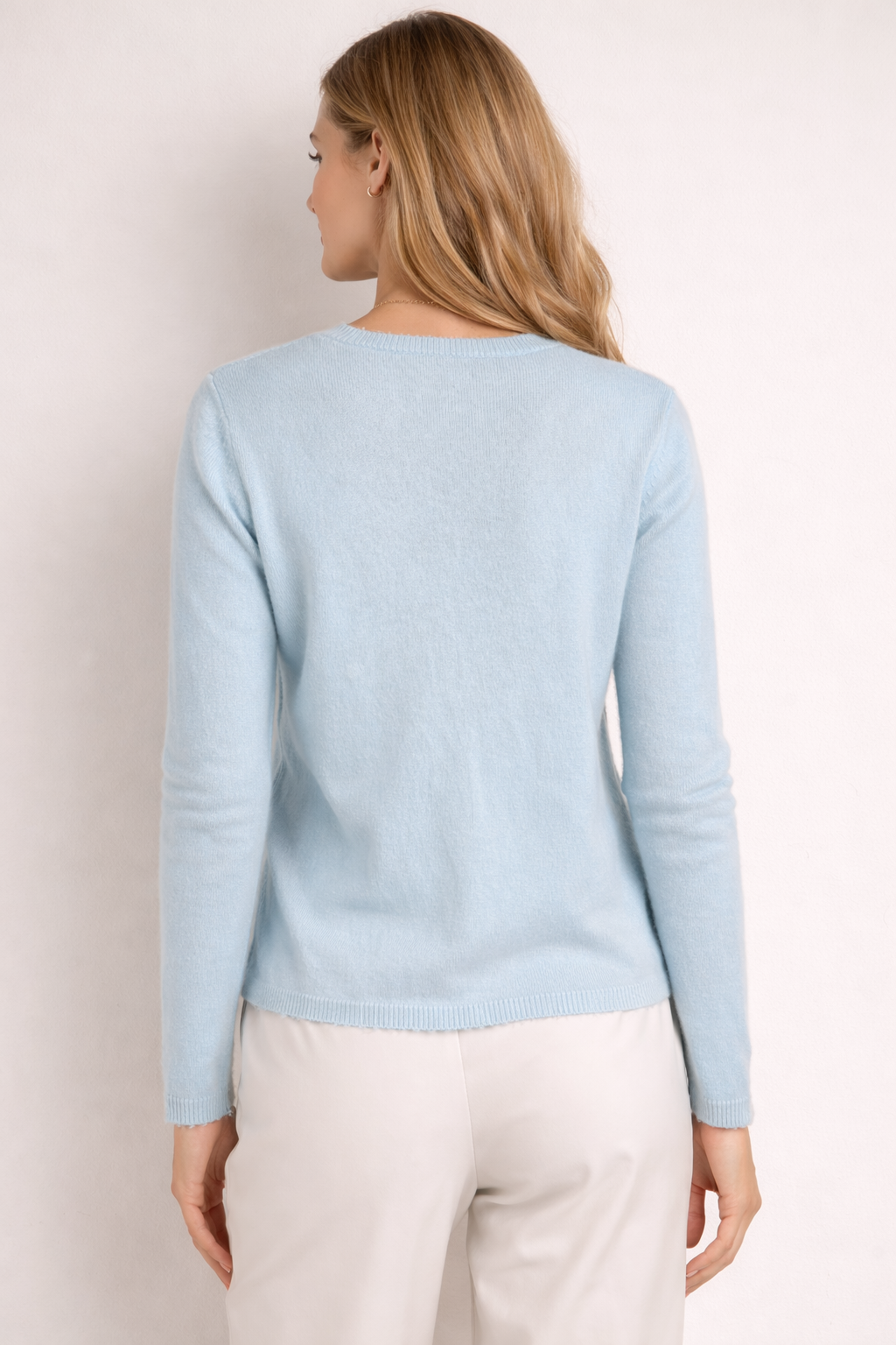 Kaschmir Strickjacke Hellblau