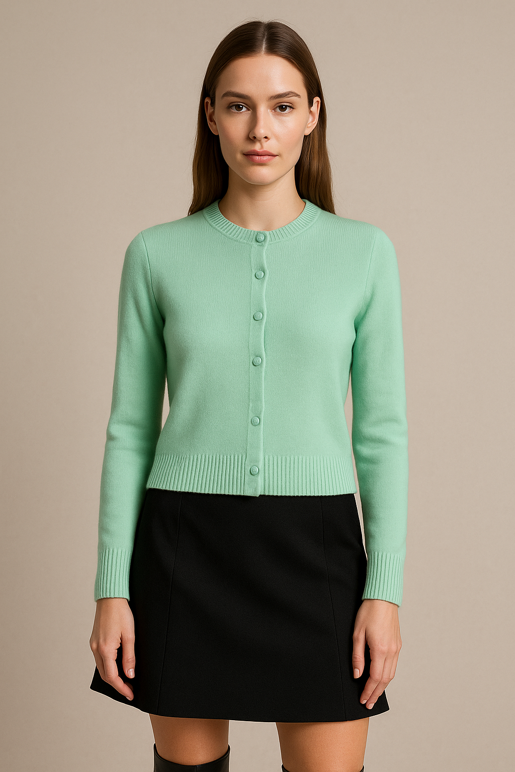 Kaschmir Strickjacke Mint