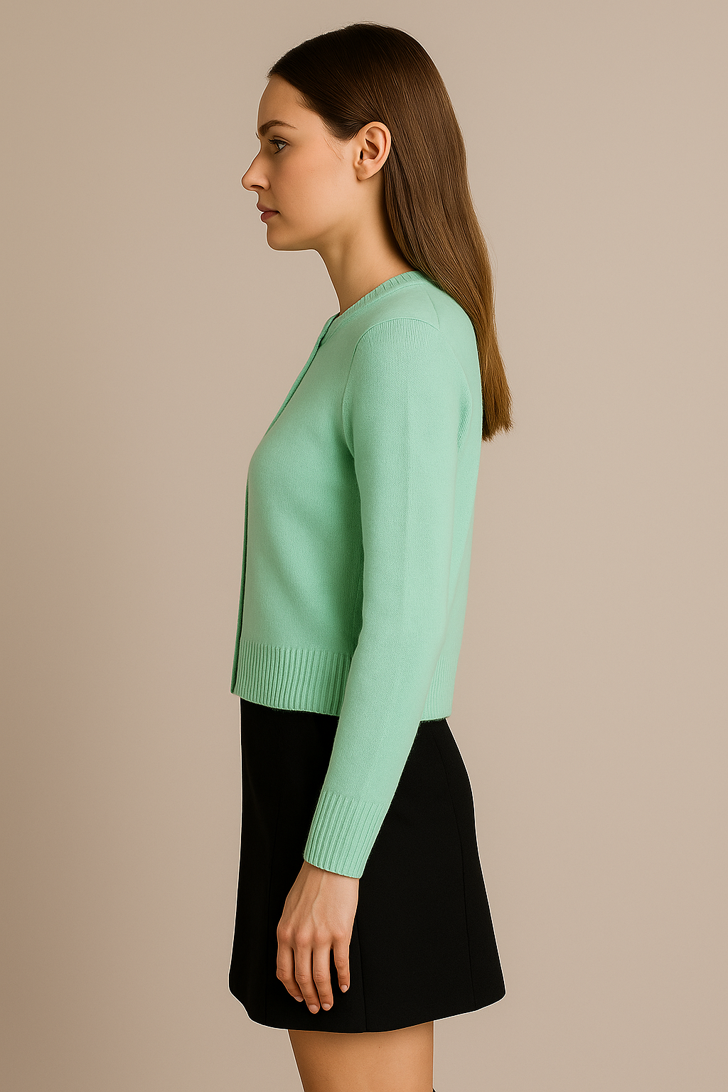 Kaschmir Strickjacke Mint