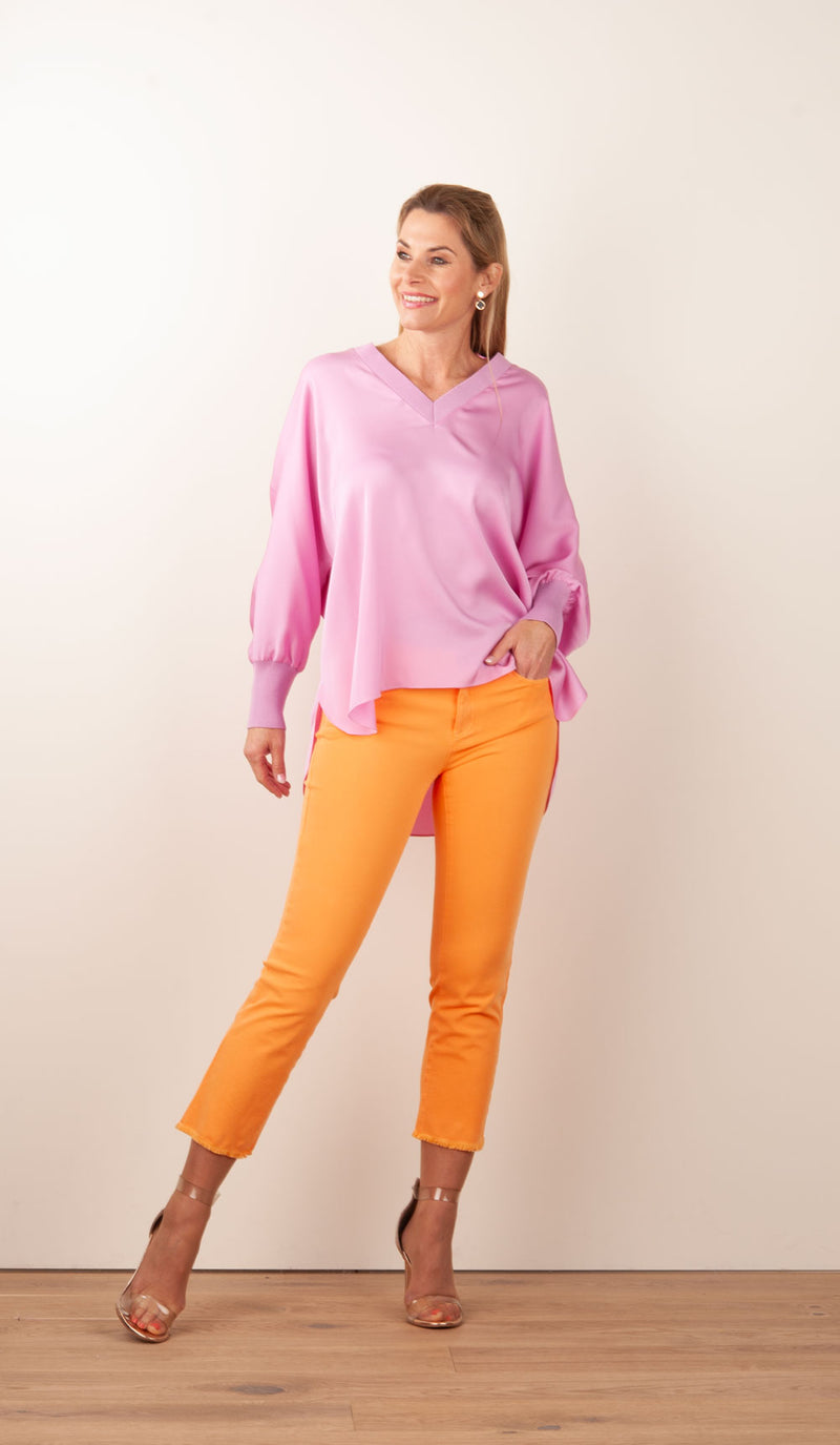 Bluse „Solid“ Rosa