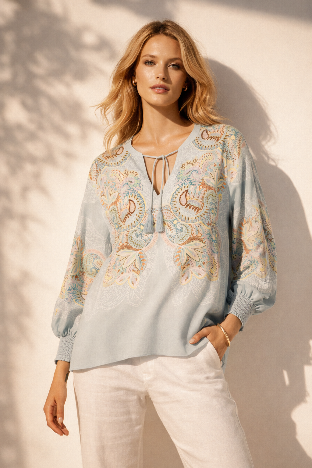 Bluse Hellmint | Multicolor