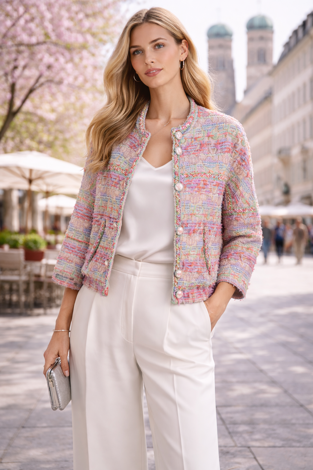 Bouclé Jacke Multicolor