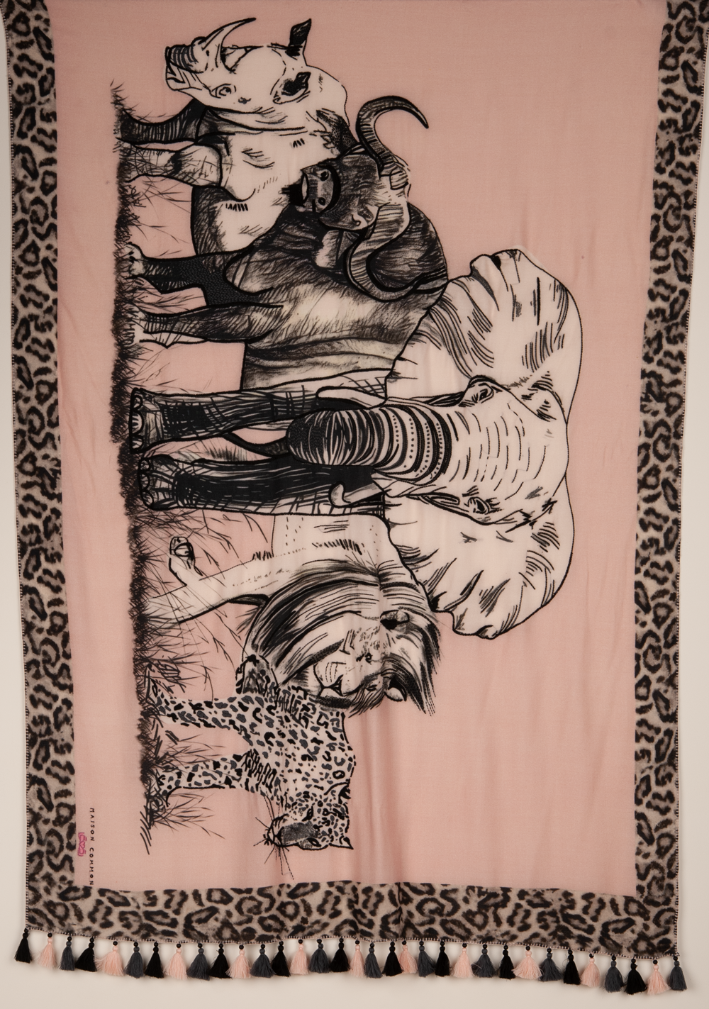 Schal „Big Five“ Rosa | Multicolor