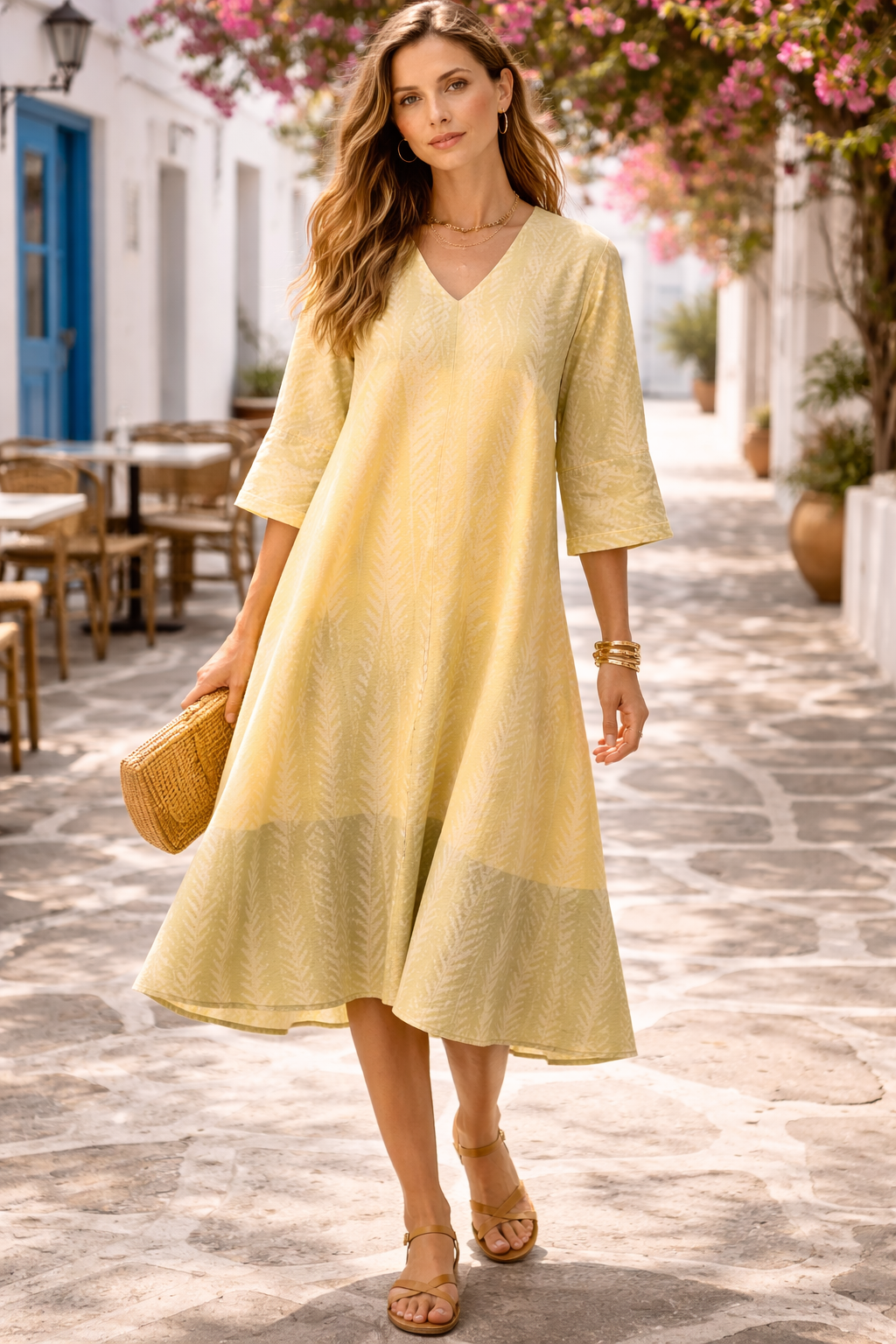 Statement-Kleid Gelb | Grün