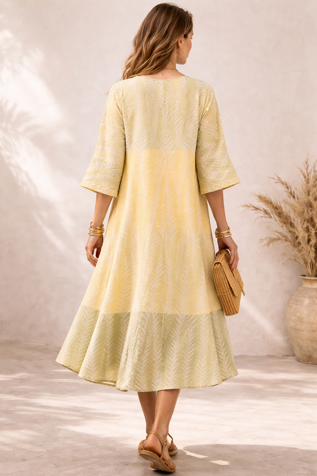 Statement-Kleid Gelb | Grün