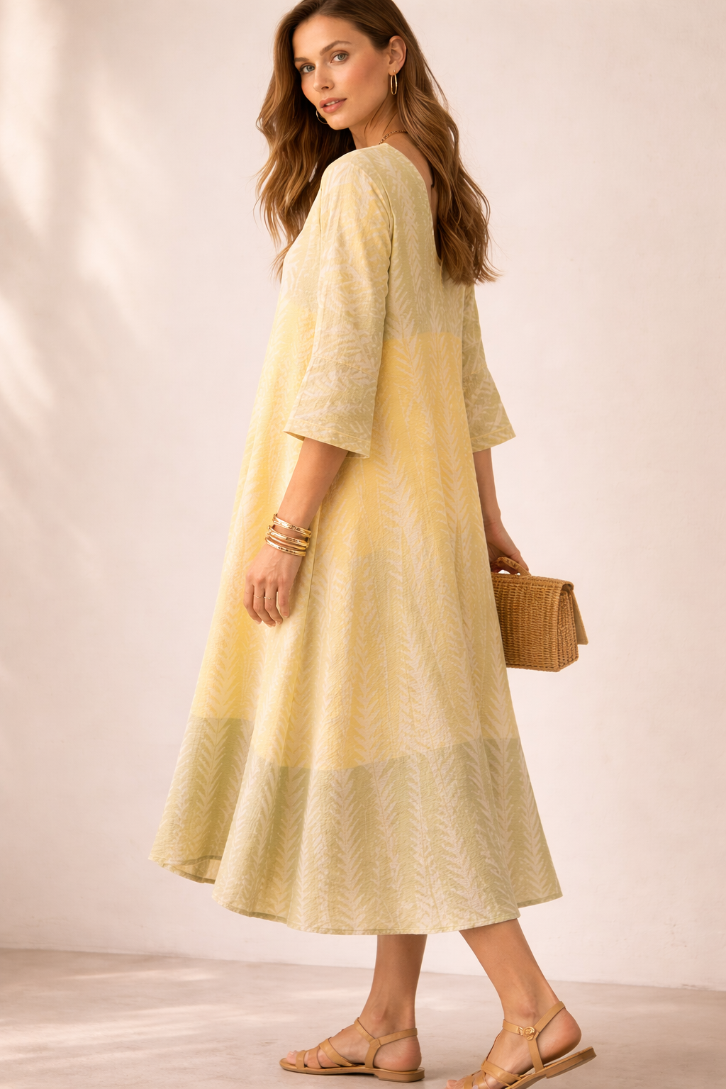 Statement-Kleid Gelb | Grün