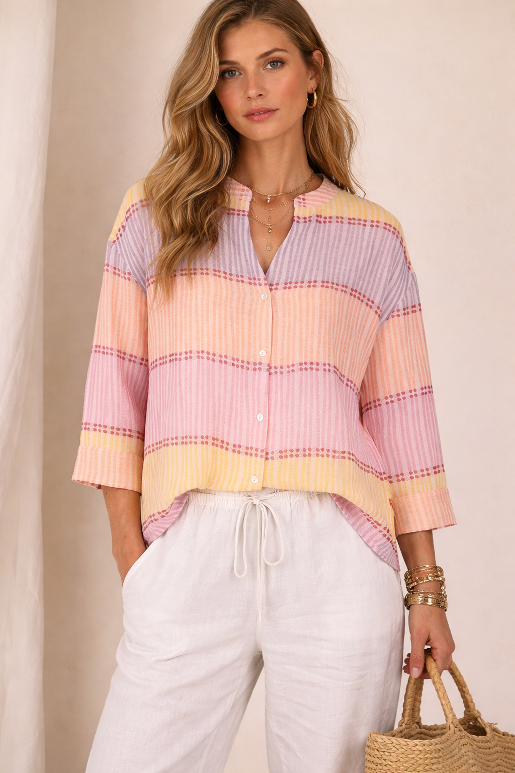 Shirt Rosa | Gelb | Flieder