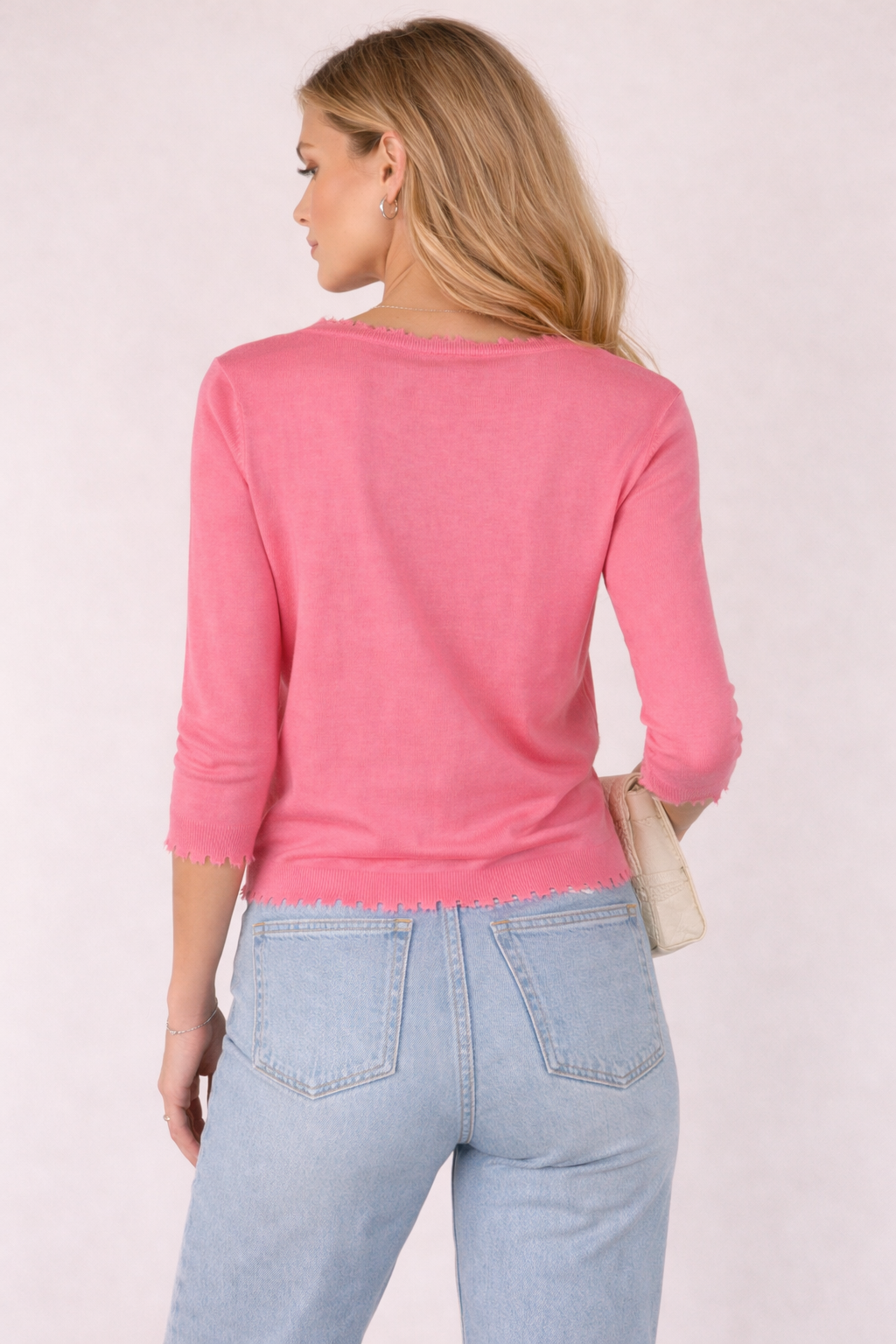 Pullover „Open-Edge“ Bubblegum