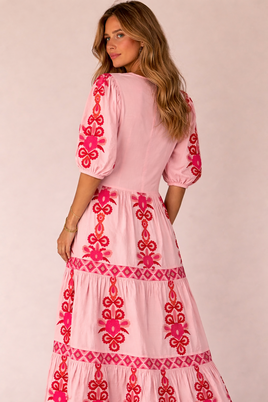 Kleid „FLORAL & ETHNO“ ROSA | ROT | PINK