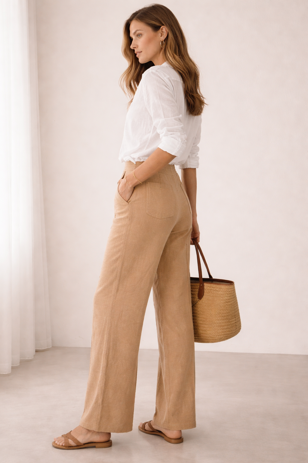 Frottee Hose „Freddy“ Beige