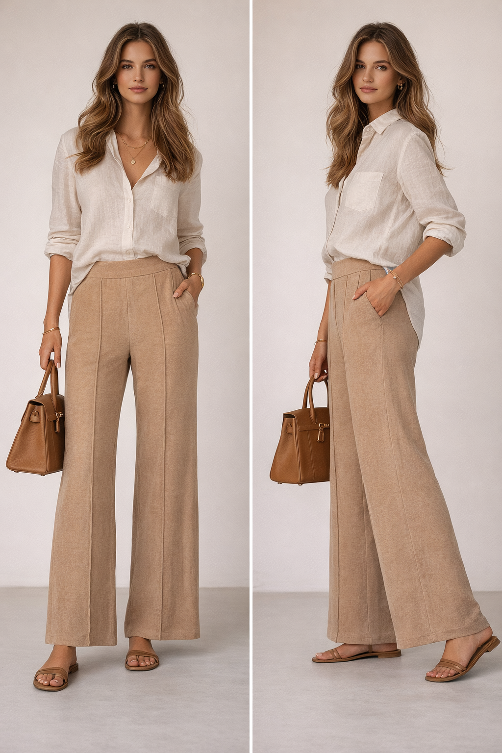 Frottee Hose „Freddy“ Beige