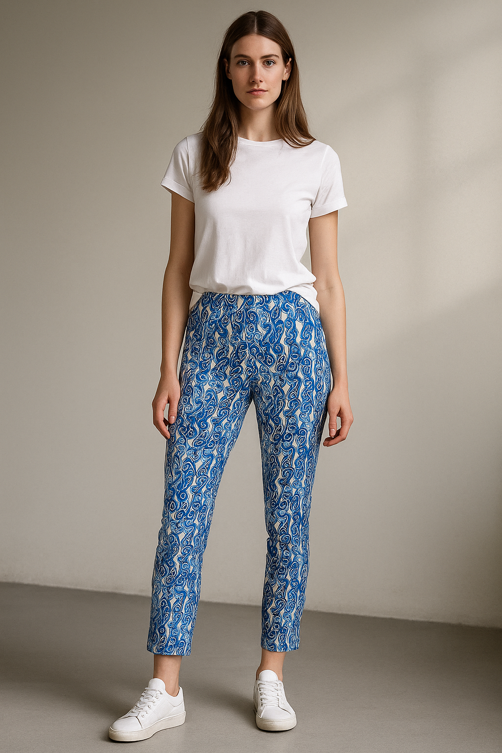 Hose „Cindy“ Blau | Weiß