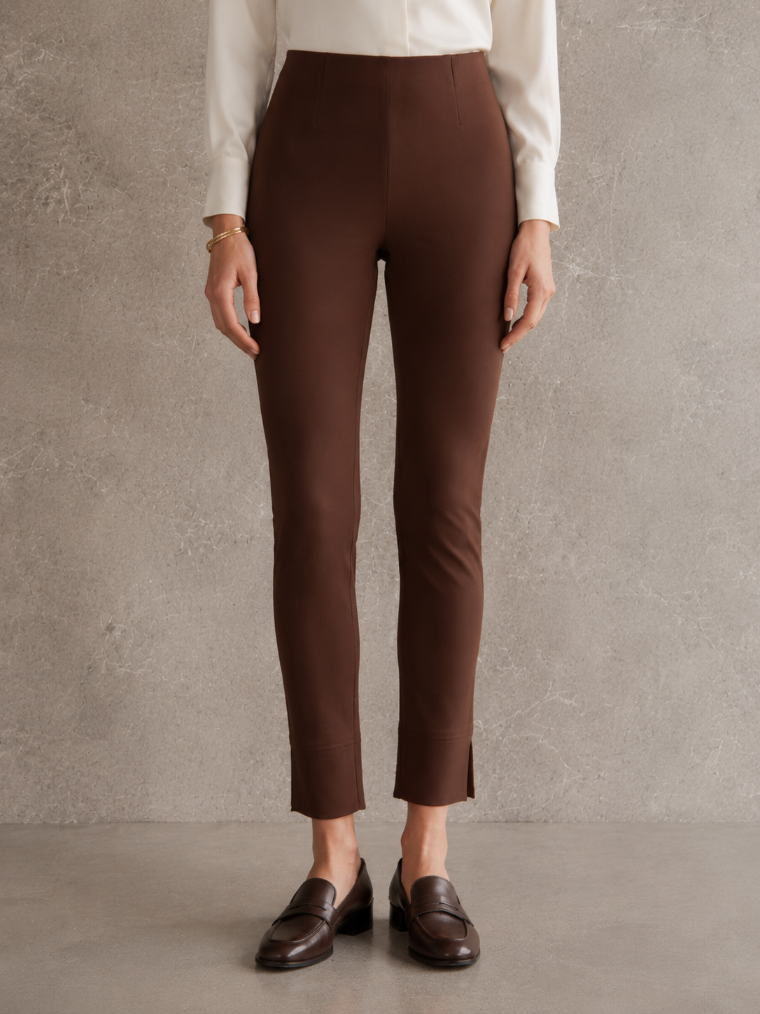 Hose „Sabrina Technical“ Braun