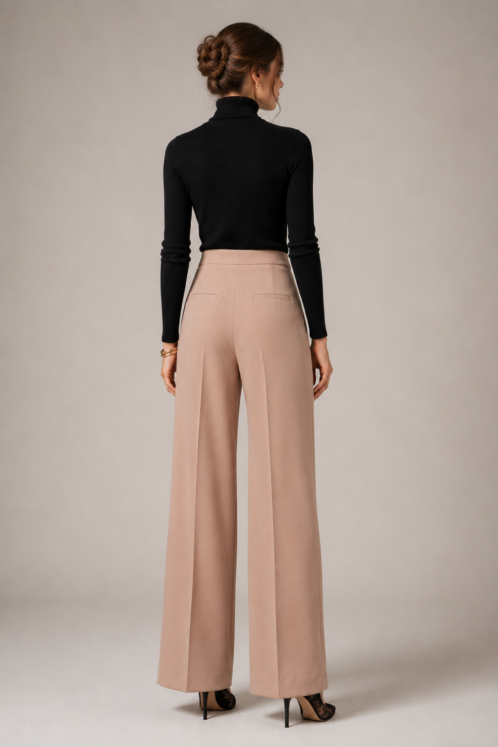 Statement-Hose „Bridget“ Puderbeige