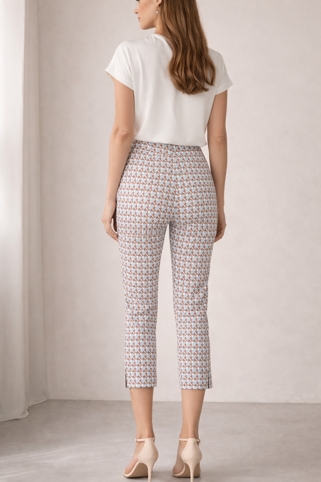 Hose „Capri“ Blau | Braun | Multicolor