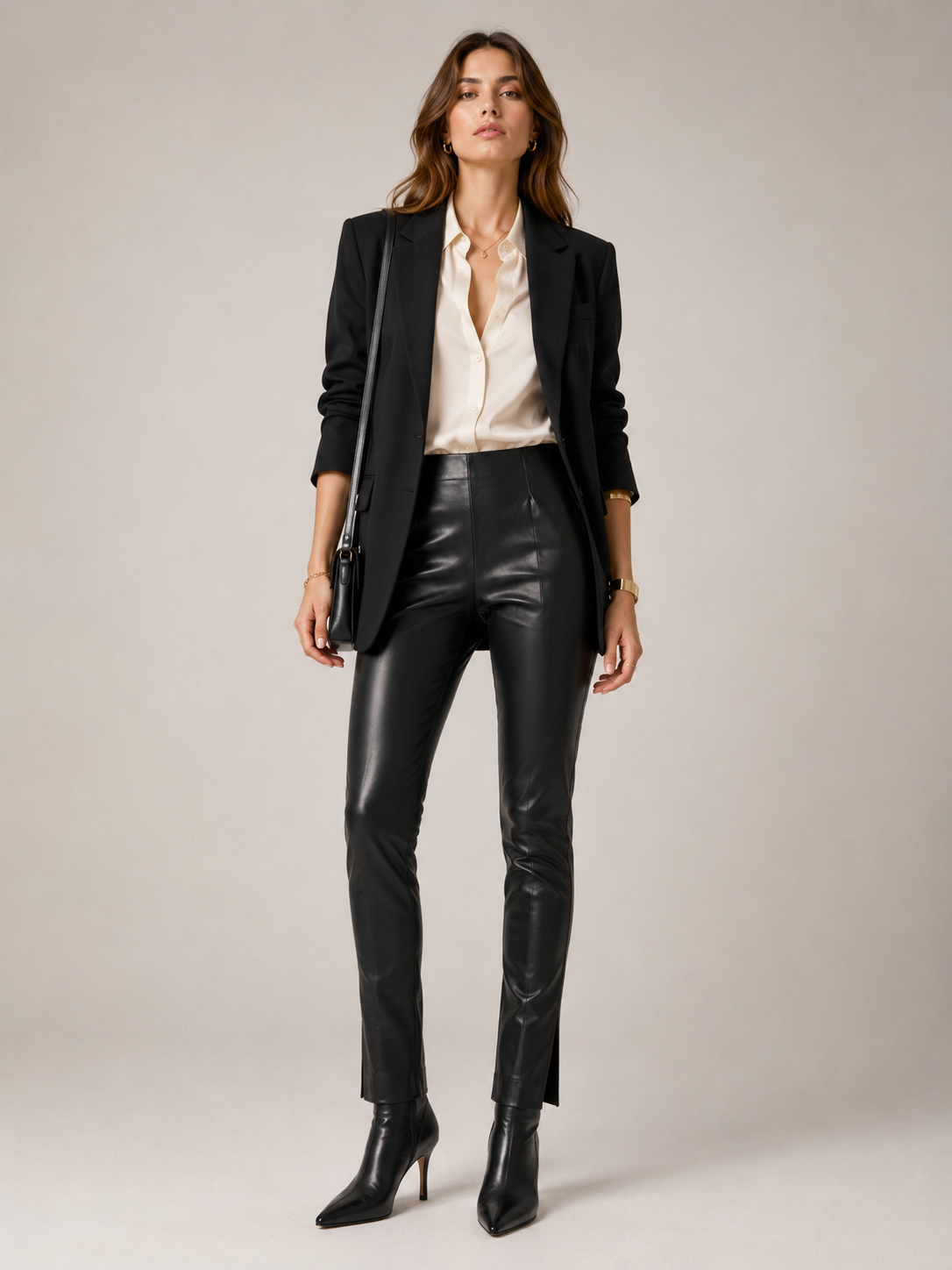 Vegane Lederhose „Sabrina“ Dunkel Petrol