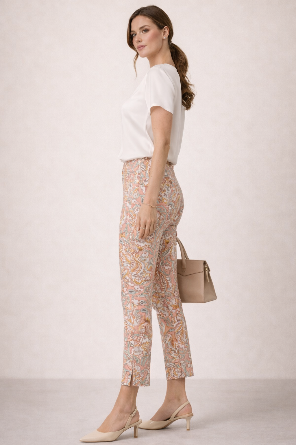 Hose „Sabrina“ Softem Pfirsich | Multicolor