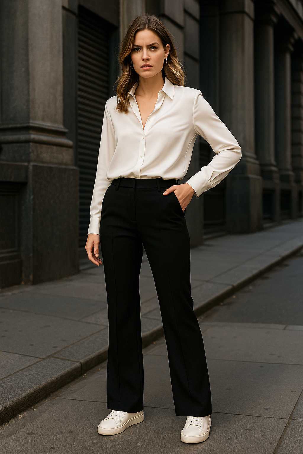 Hose „Asha Italian Jersey“ Schwarz