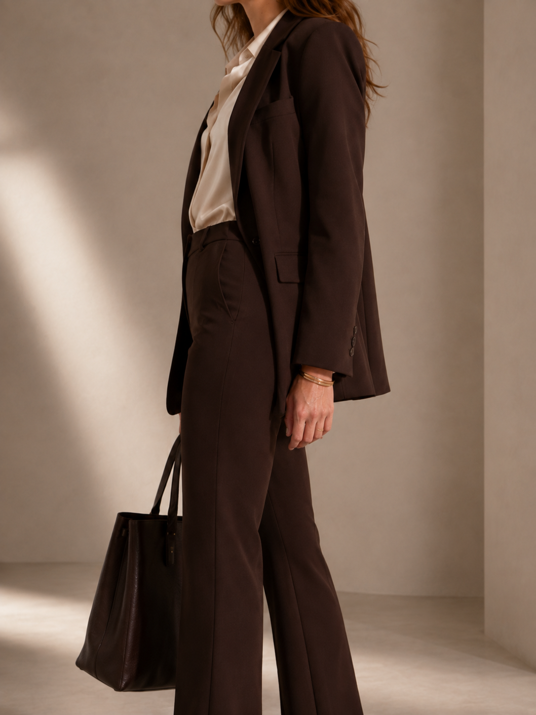 Seductive Flared-Hose Asha Tabakbraun - Fashion-Statement