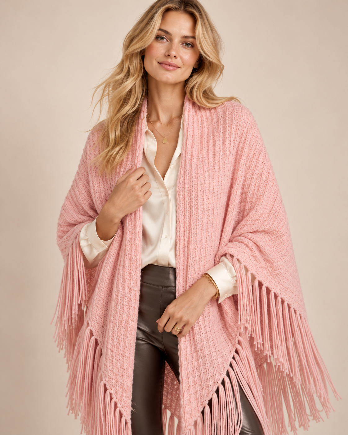 TRAUMHAFTER LUXUS ZUM REINKUSCHELN: DAS CASHMERE-CAPE „CELINA“ VON SIMONE BRUNS / Zoomansicht