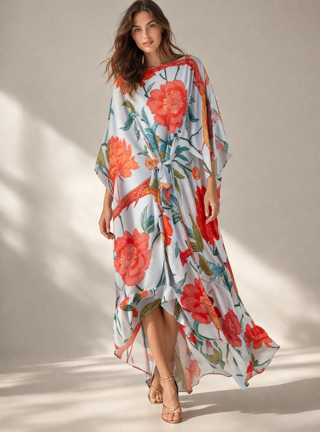 Kaftankleid Hellblau | Multicolor