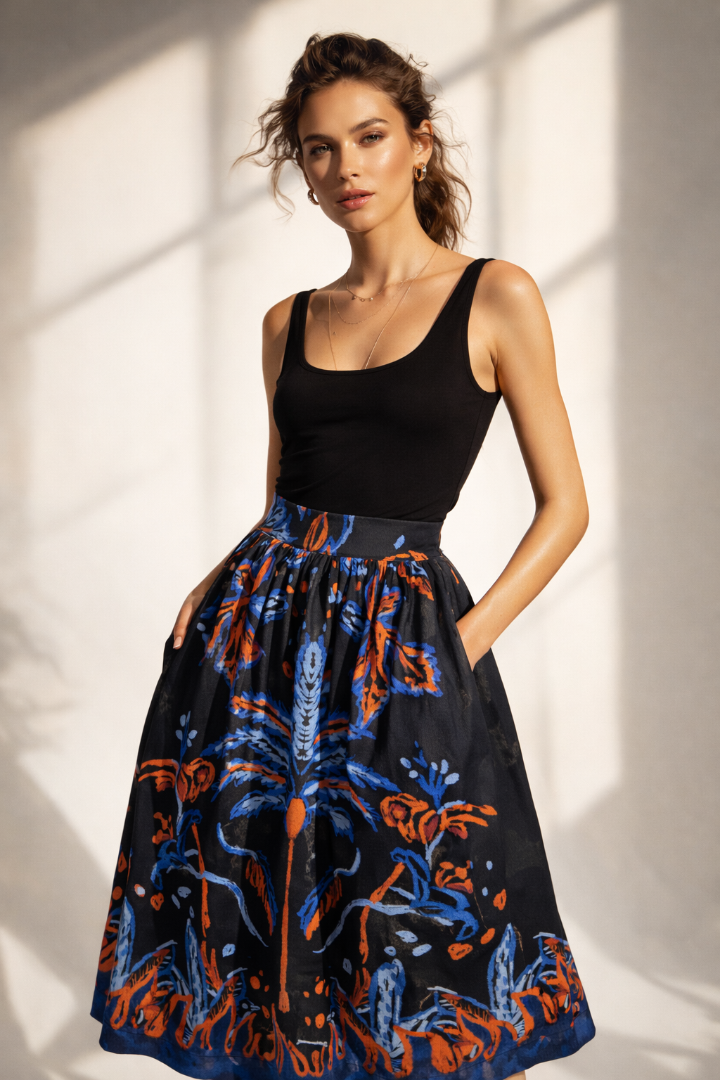 Trägerkleid Schwarz | Blau | Orange