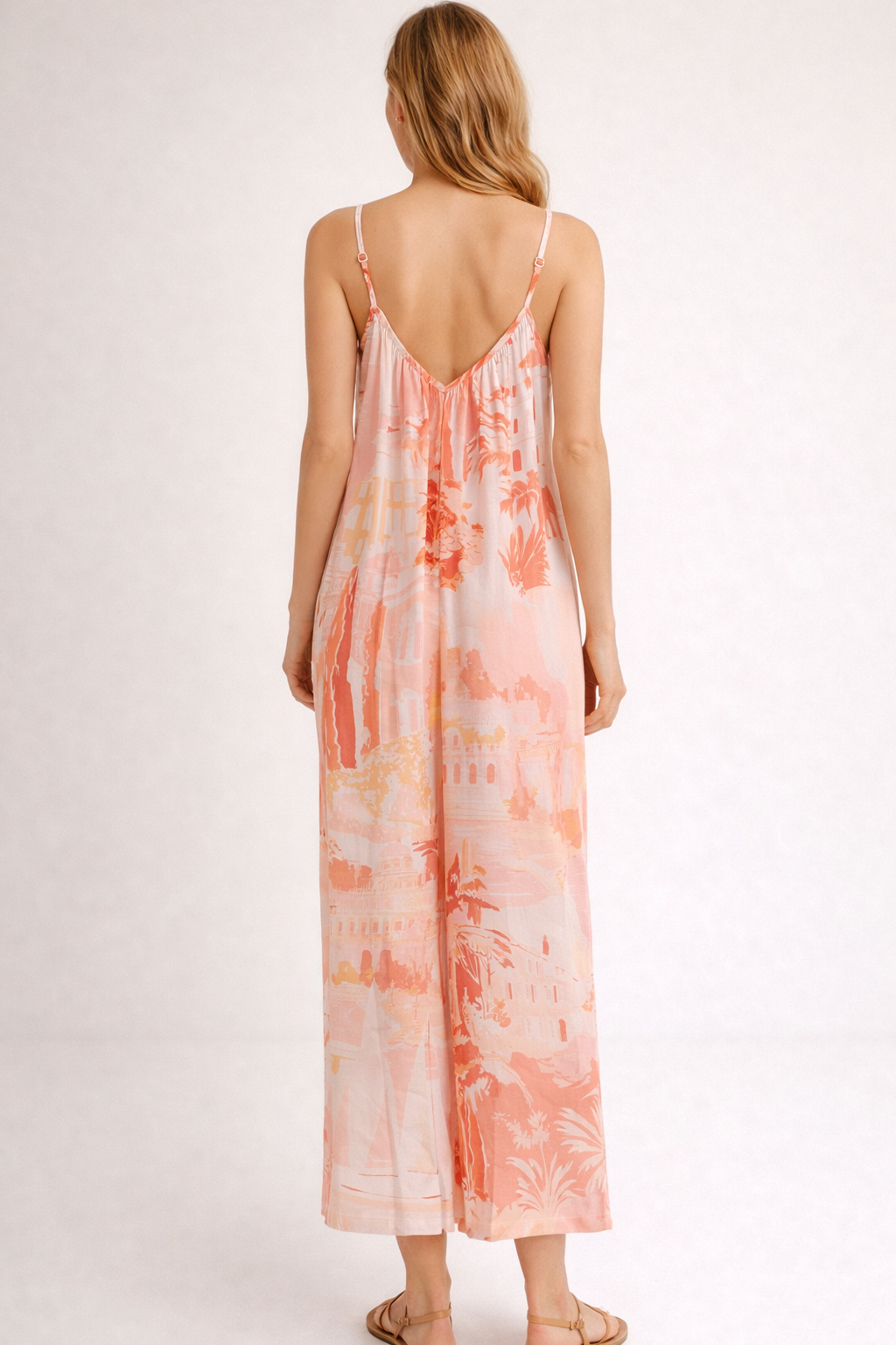 Jump Suit „Landschaft“ Puder | Rosa | Multicolor