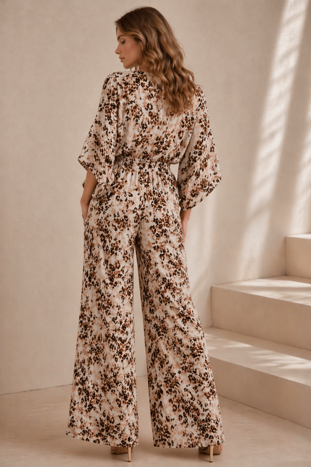 Seidenmatte „Leopard“ Creme | Beige | Braun | Rosa