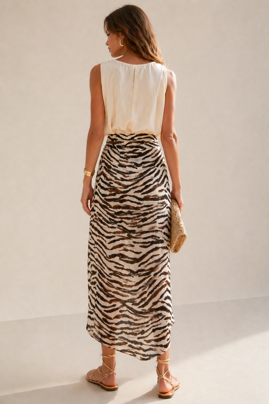 Wickelrock „Zebra“ Creme | Braun