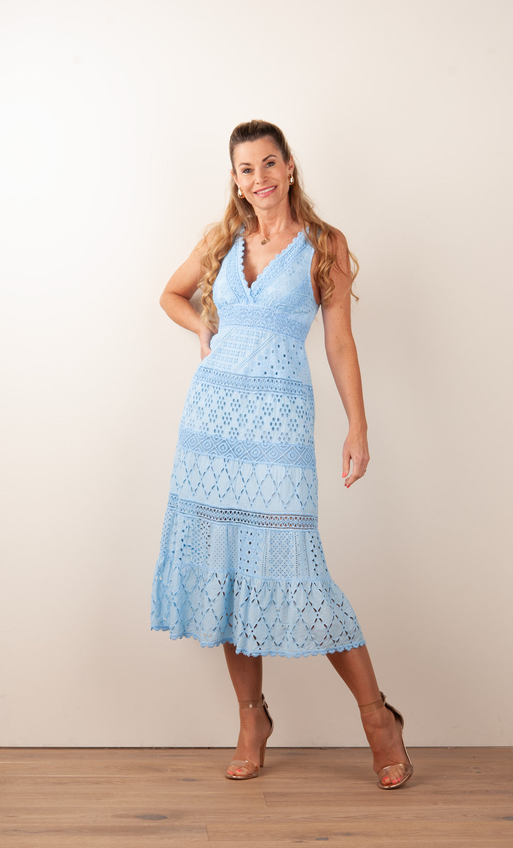 Trägerkleid „Paglia“ Blau