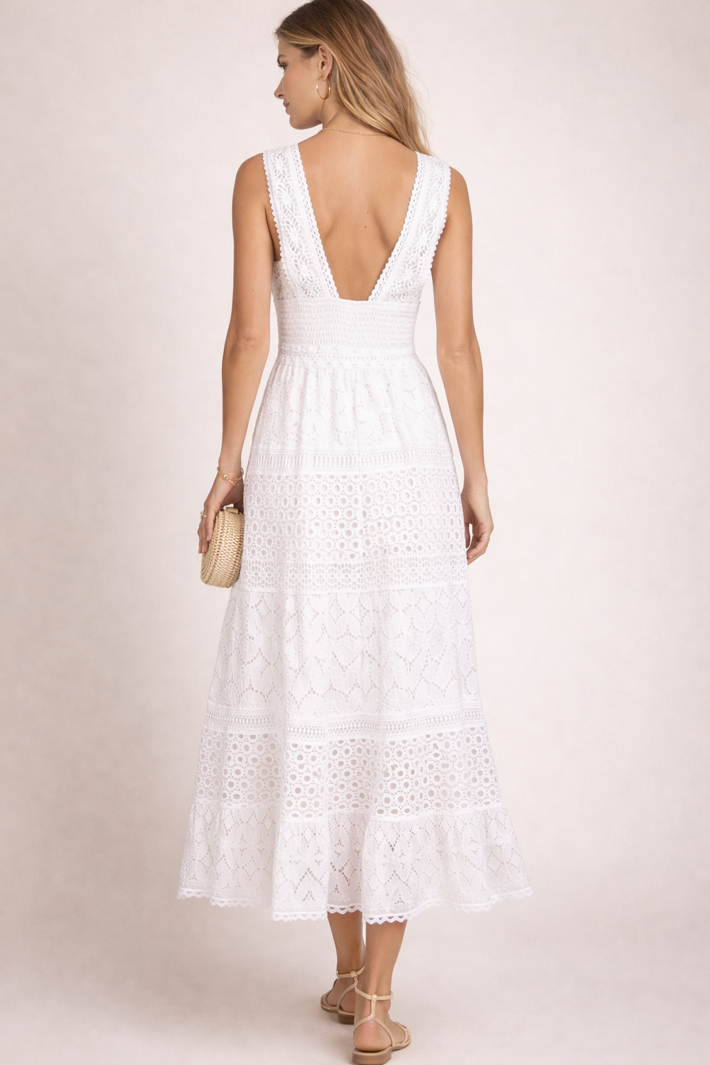 Trägerkleid „Alpinia“ Weiß