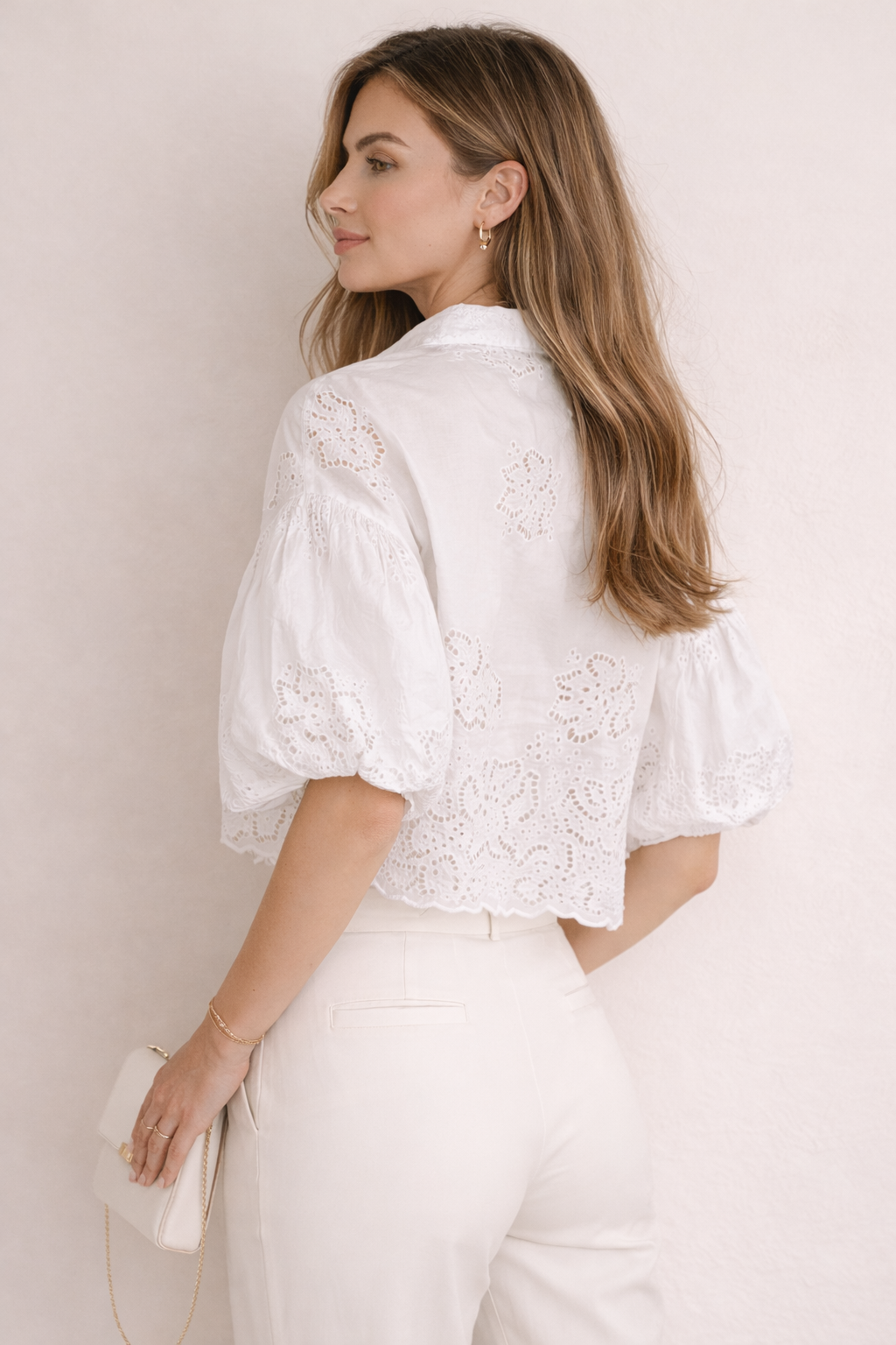 Hemdbluse „Mentha“ Weiß