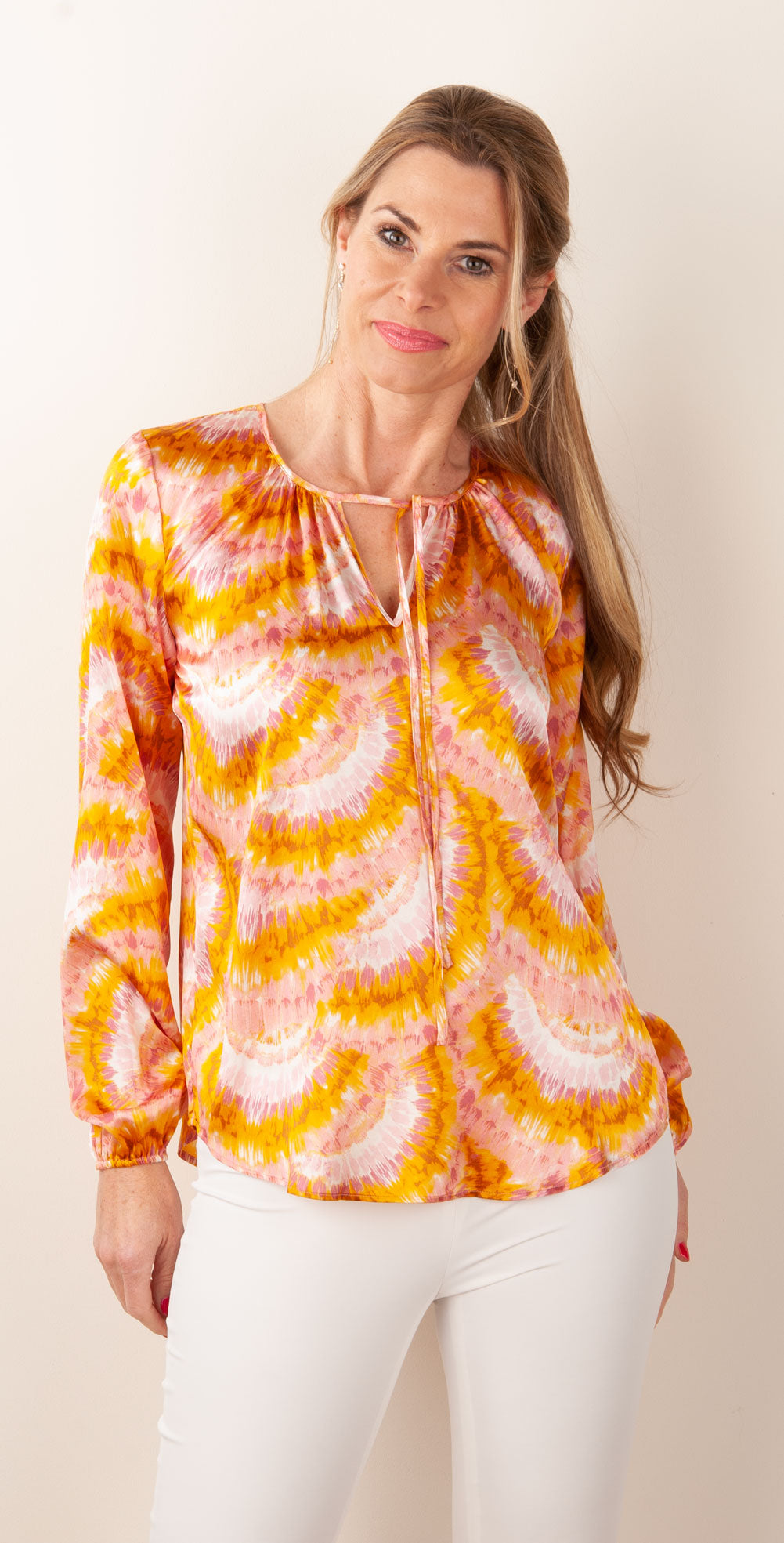 Bluse Rosa | Gelb | Multicolor