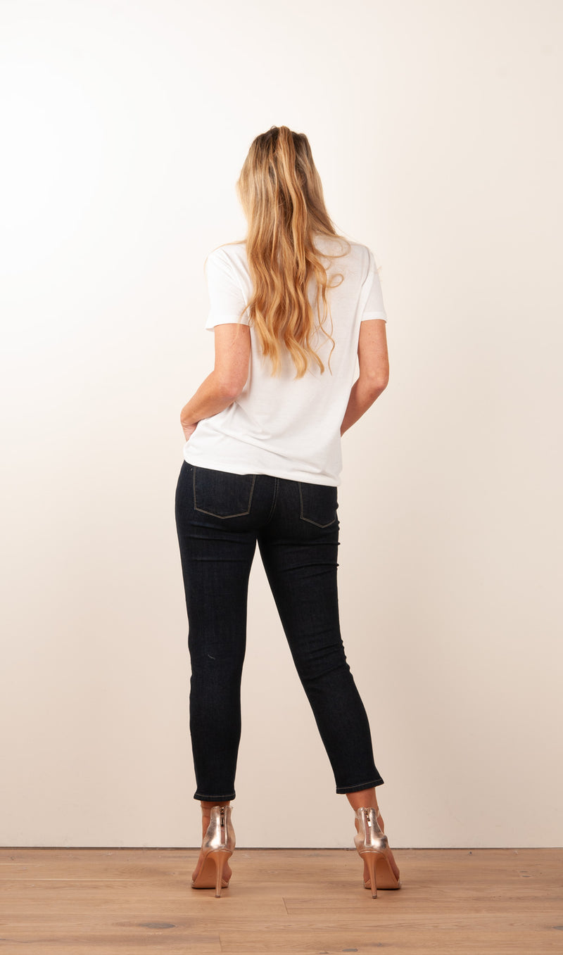 7/8 Jeans „Piper Short“ Dunkelblau