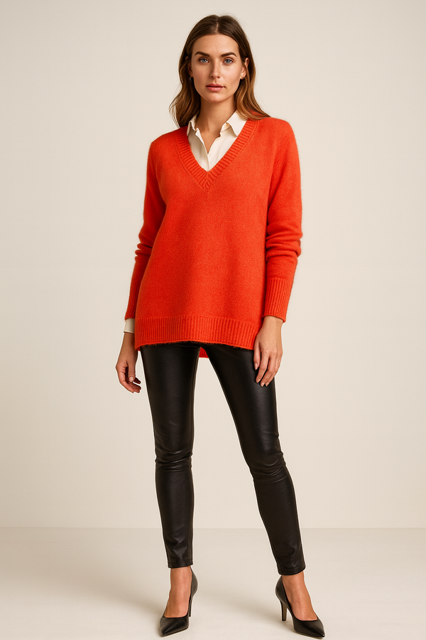 Kaschmir Pullover Hot Orange