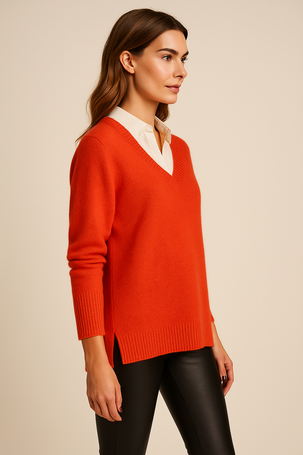 Kaschmir Pullover Hot Orange