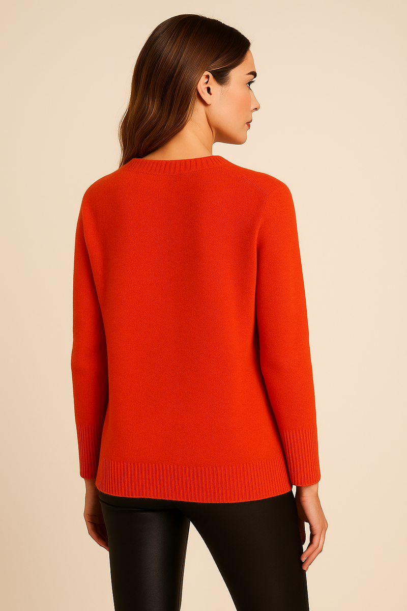 Kaschmir Pullover Hot Orange
