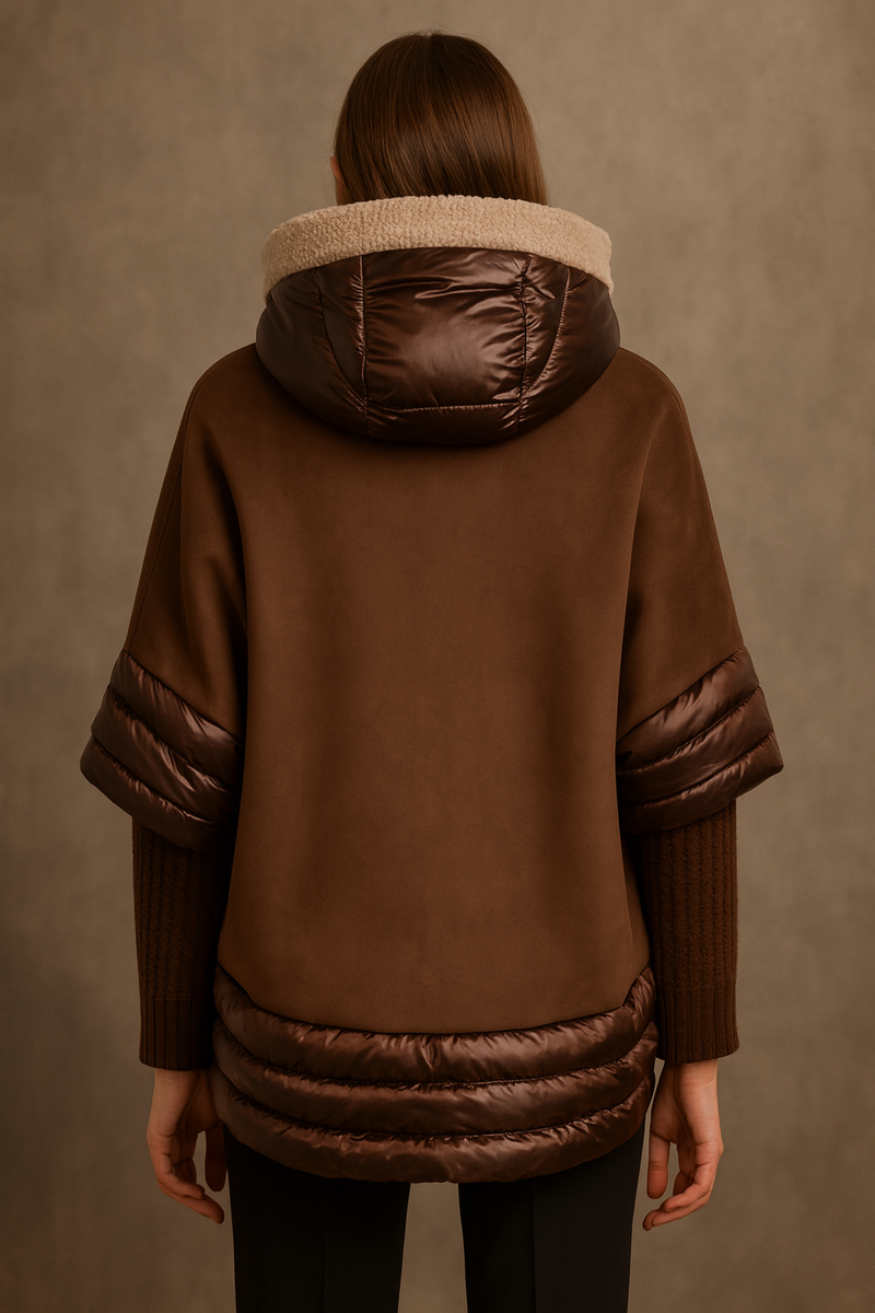 Lammfell-Jacke „Fake-Fur“ Schokobraun