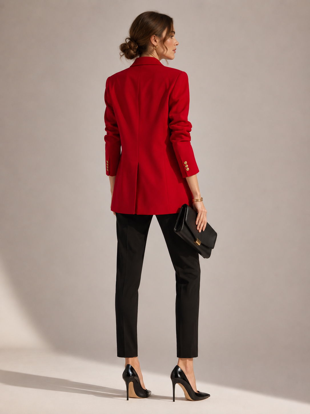 Statement-Wollblazer Rot