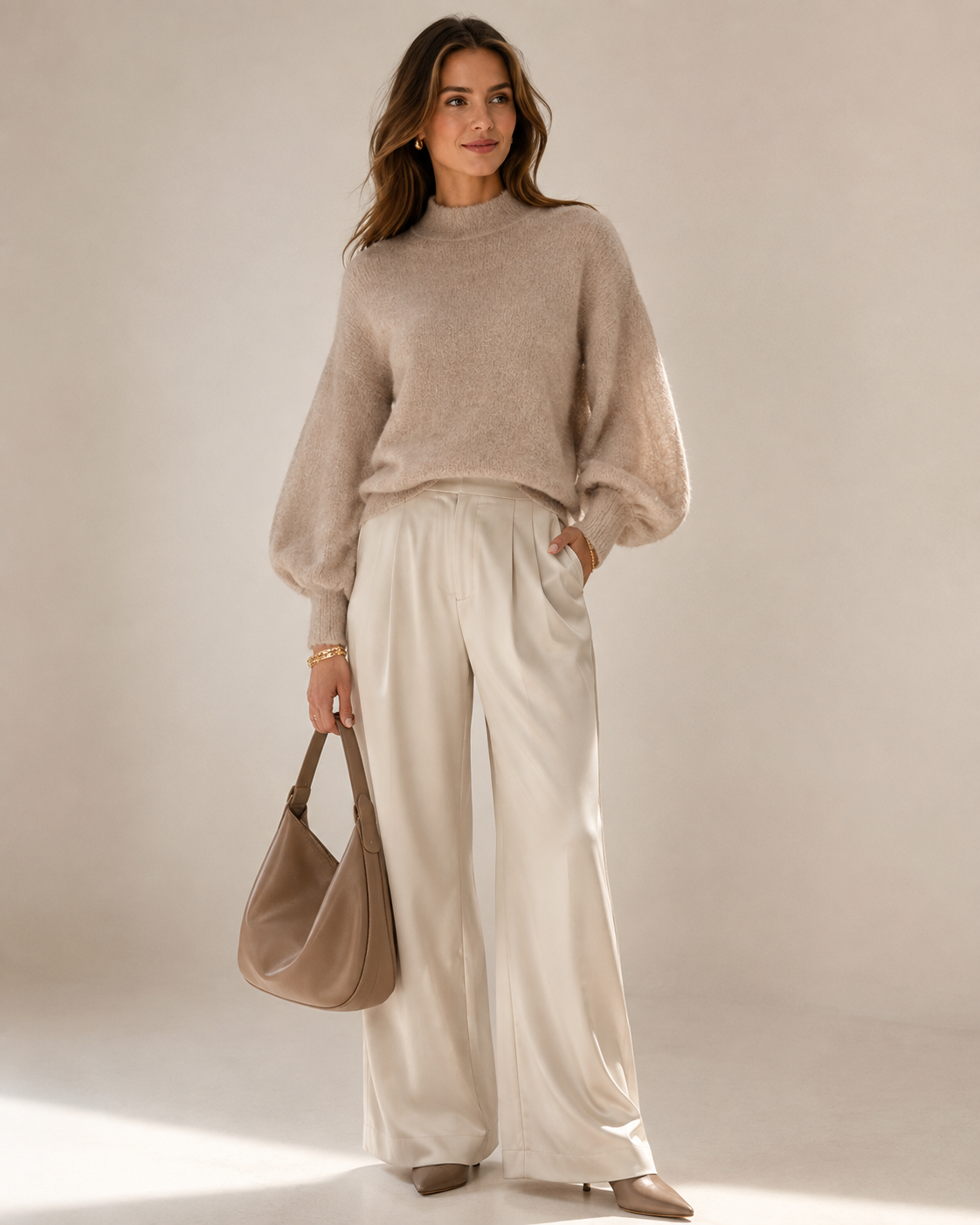 Kaschmir-Pullover "NOVA" Beige