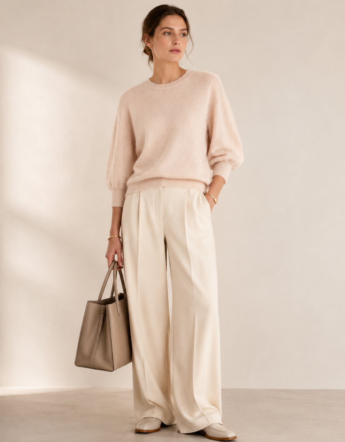 Kaschmir-Pullover „ZARE“ Hellbeige